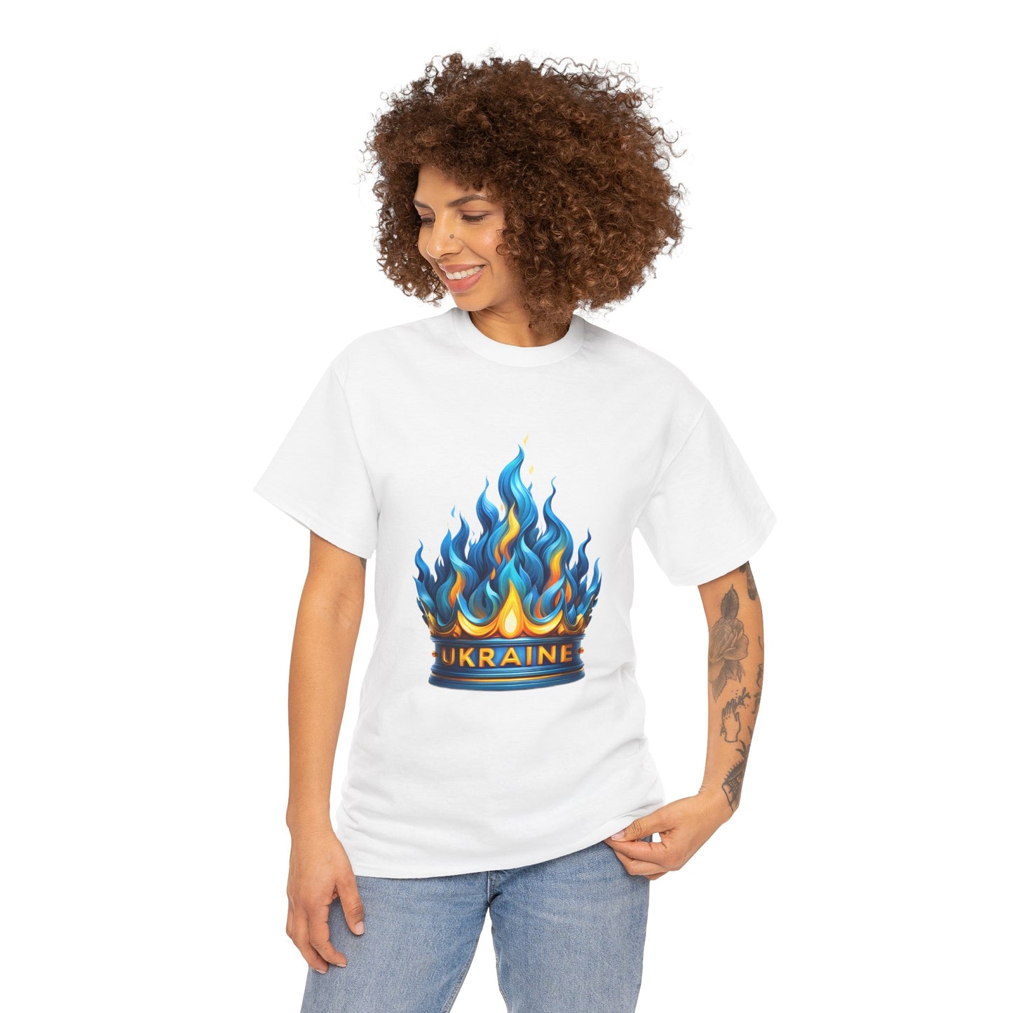 Unisex T-shirt with crown - Ukraine
