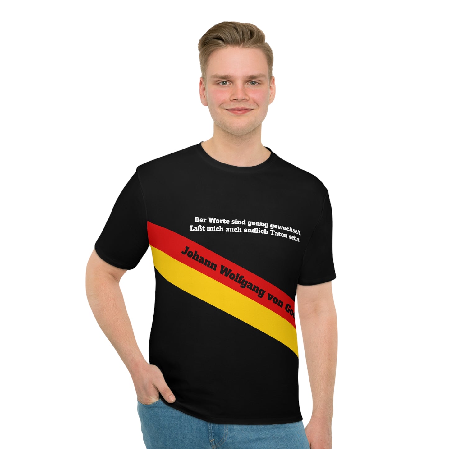 Lockeres Herren T-Shirt mit Zitat - Goethe