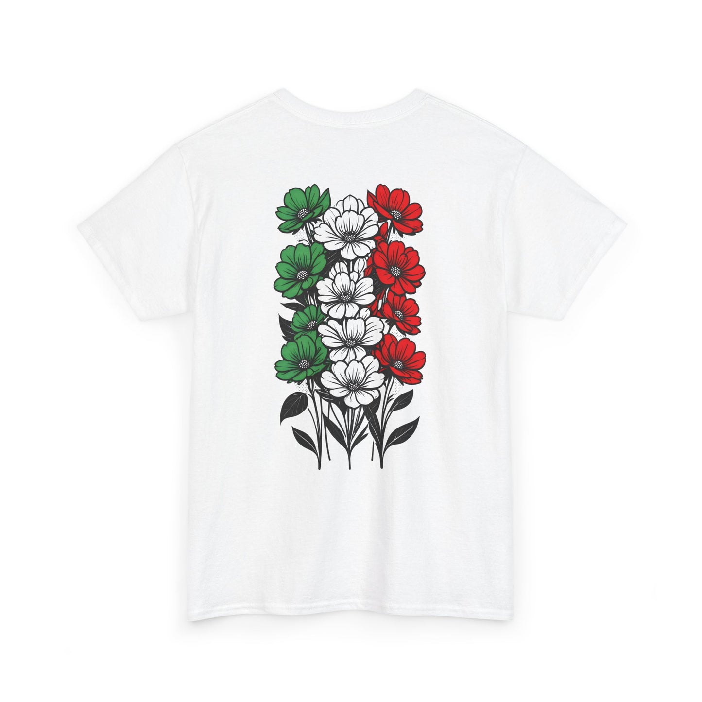 T-Shirt mit Blumen - Italien (Druck hinten)