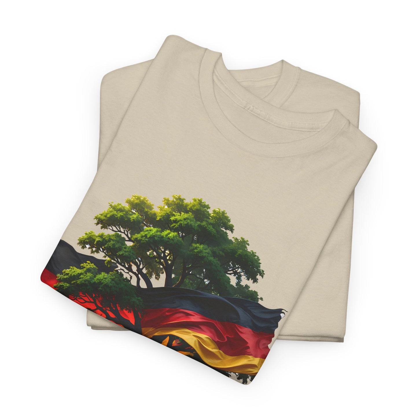 Unisex T-Shirt mit Baum und Flagge - Deutschland