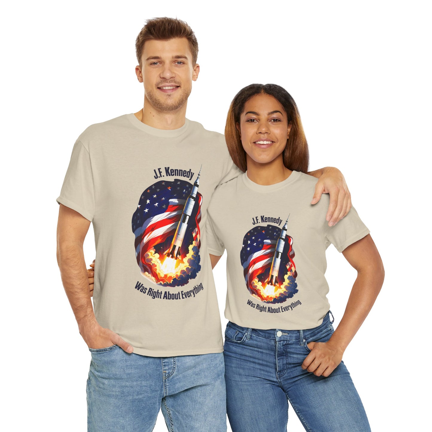 Unisex T-Shirt mit J.F. Kennedy Spruch - USA