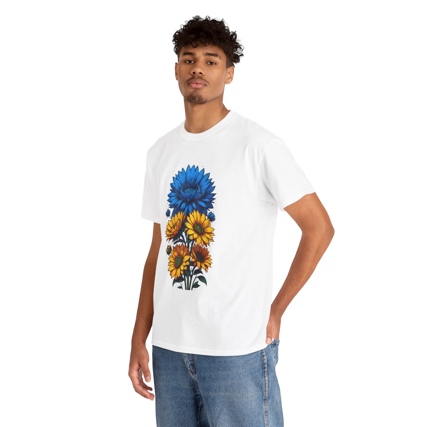 Unisex T-Shirt mit Blumen - Ukraine