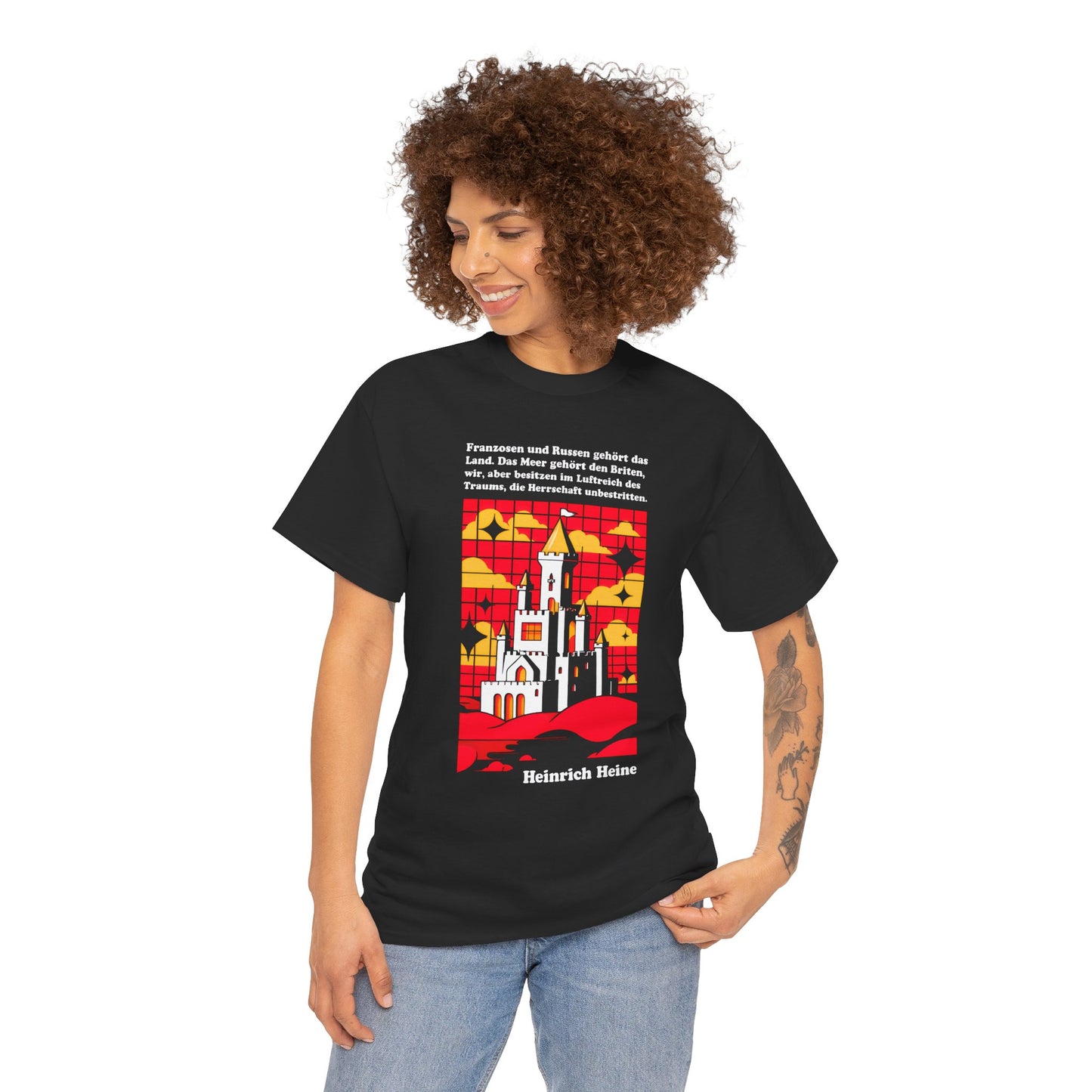 Unisex T-Shirt mit Zitat - Heinrich Heine