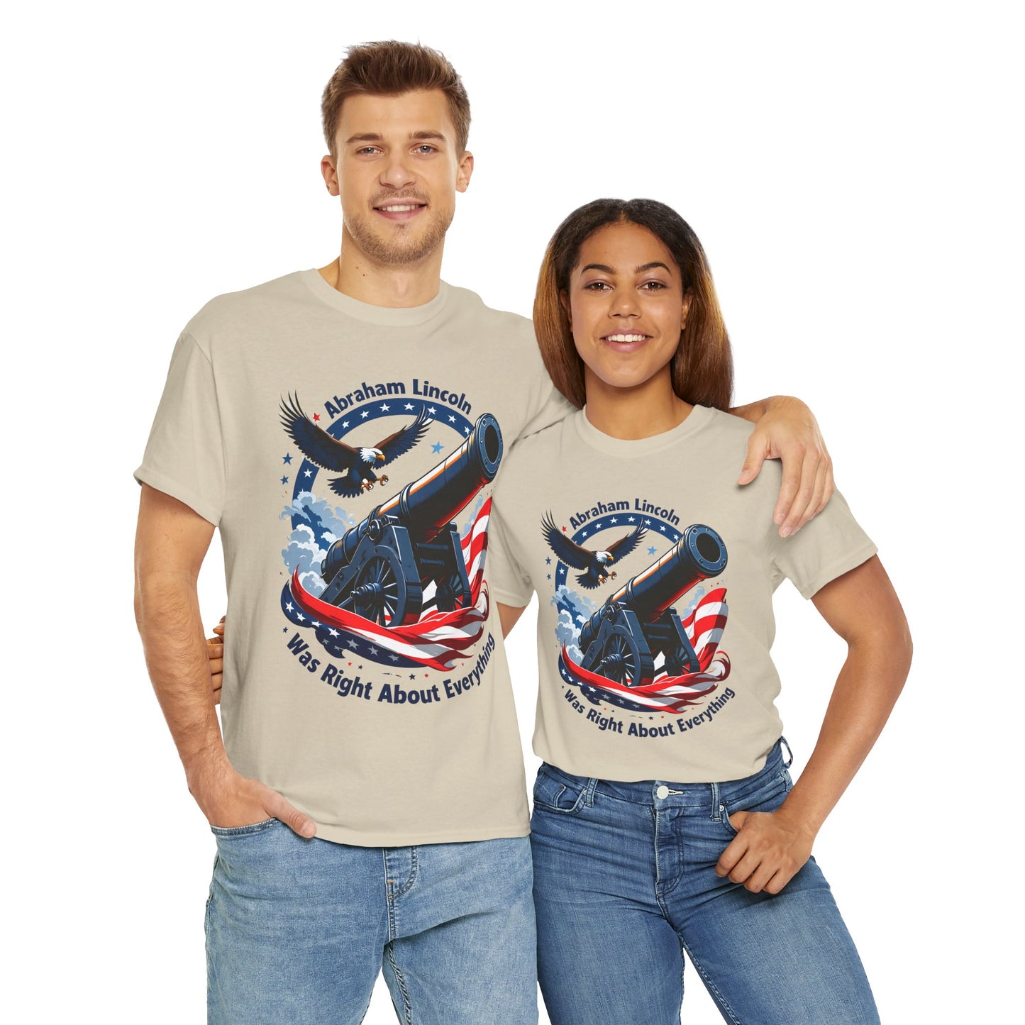 Unisex T-Shirt mit Abraham Lincoln Spruch - USA
