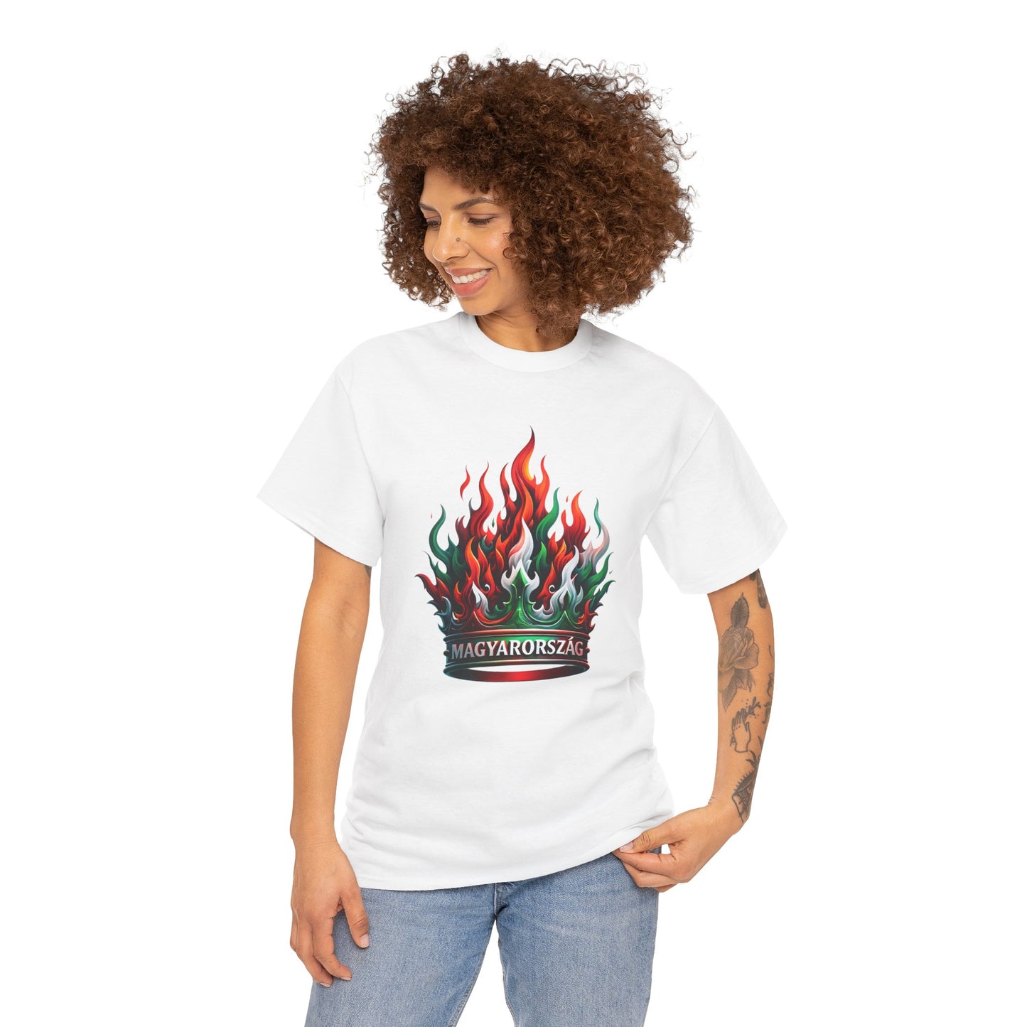 Unisex T-Shirt with Crown - Hungary