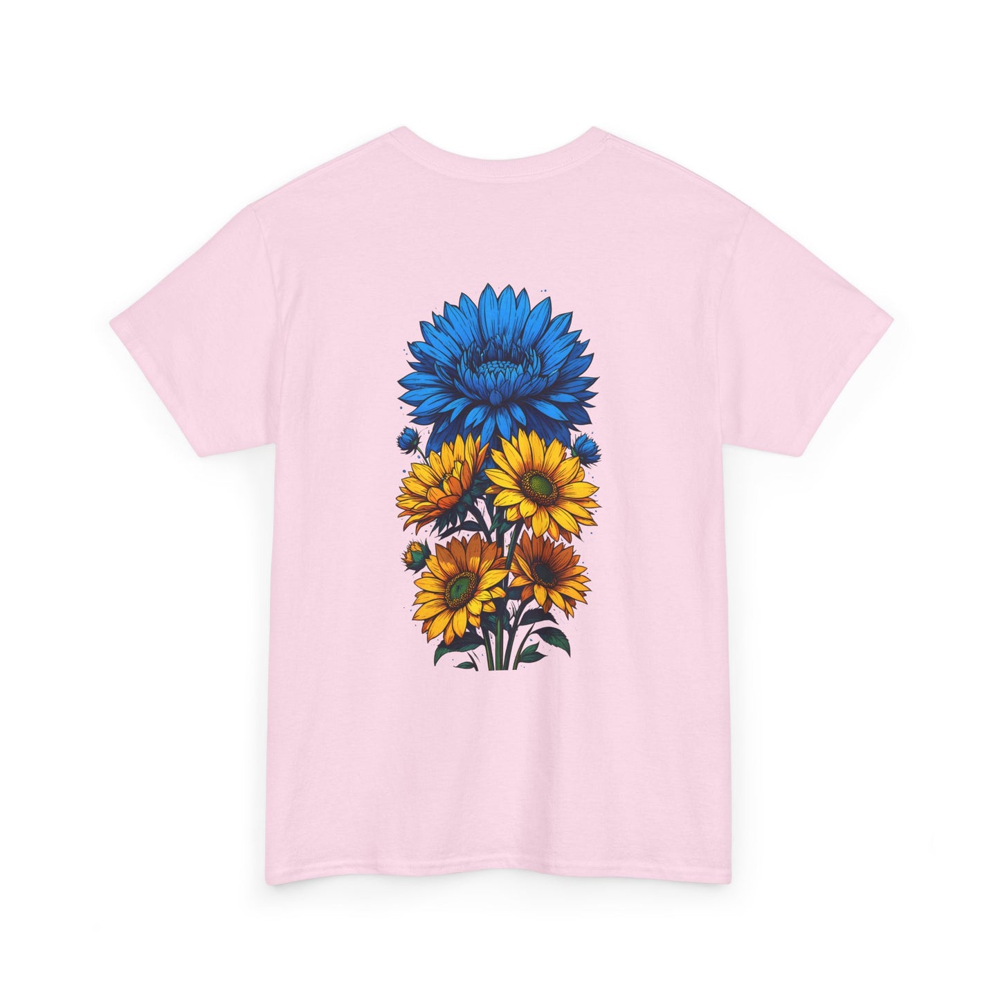 T-Shirt mit Blumen -Ukraine (Druck hinten)