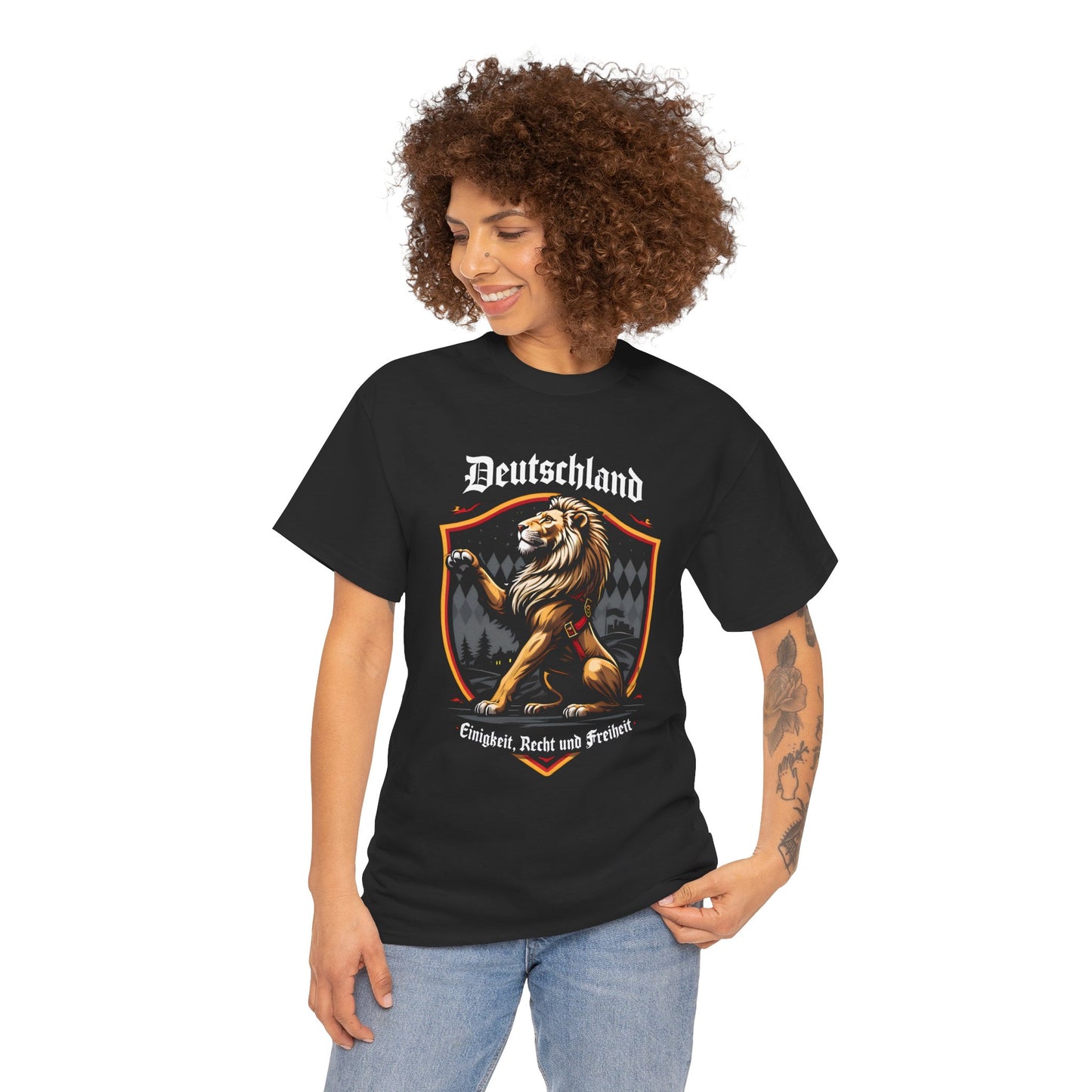 Unisex T-Shirt mit Löwe und Spruch - Deutschland