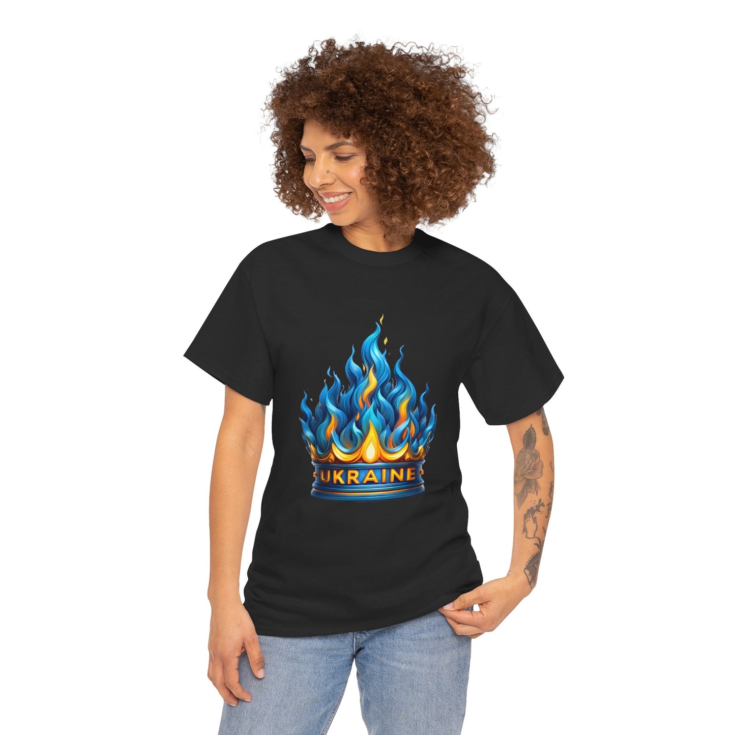 Unisex T-shirt with crown - Ukraine