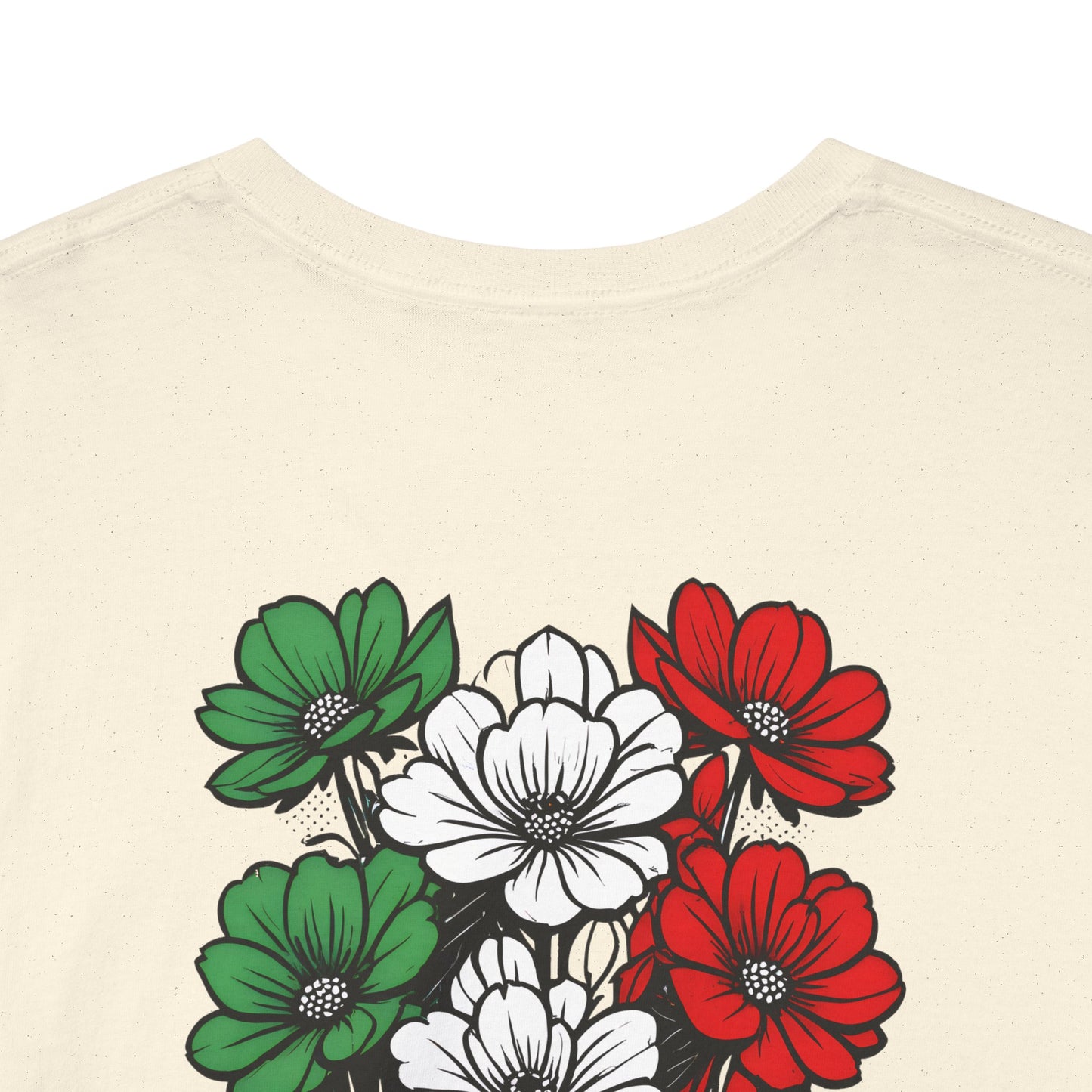 T-Shirt mit Blumen - Italien (Druck hinten)