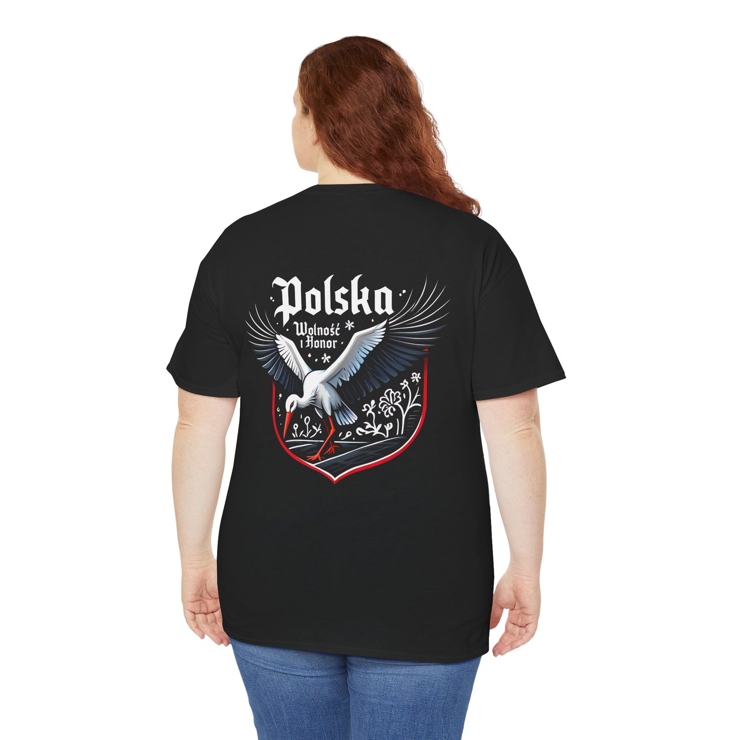 Unisex T-Shirt mit Storch und Spruch - Polen