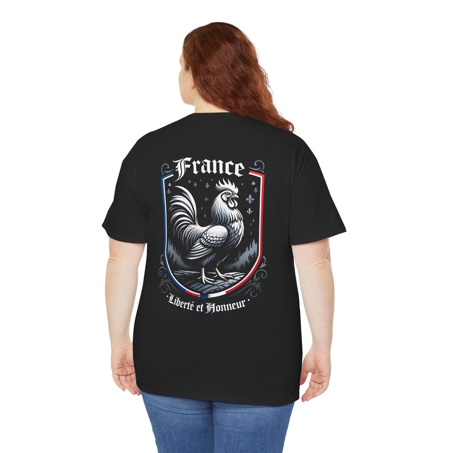 Unisex T-Shirt mit Hahn und Spruch - Frankreich