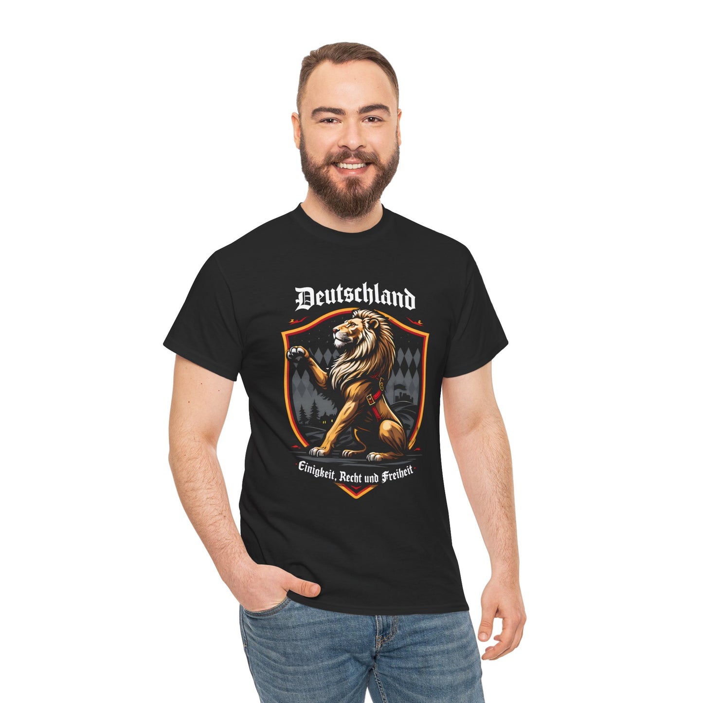 Unisex T-Shirt mit Löwe und Spruch - Deutschland