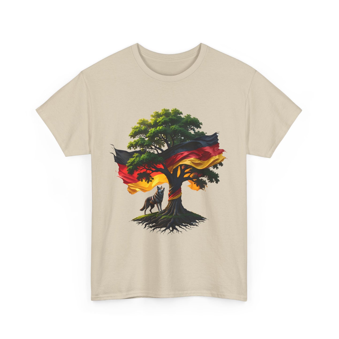 Unisex T-Shirt mit Baum und Flagge - Deutschland