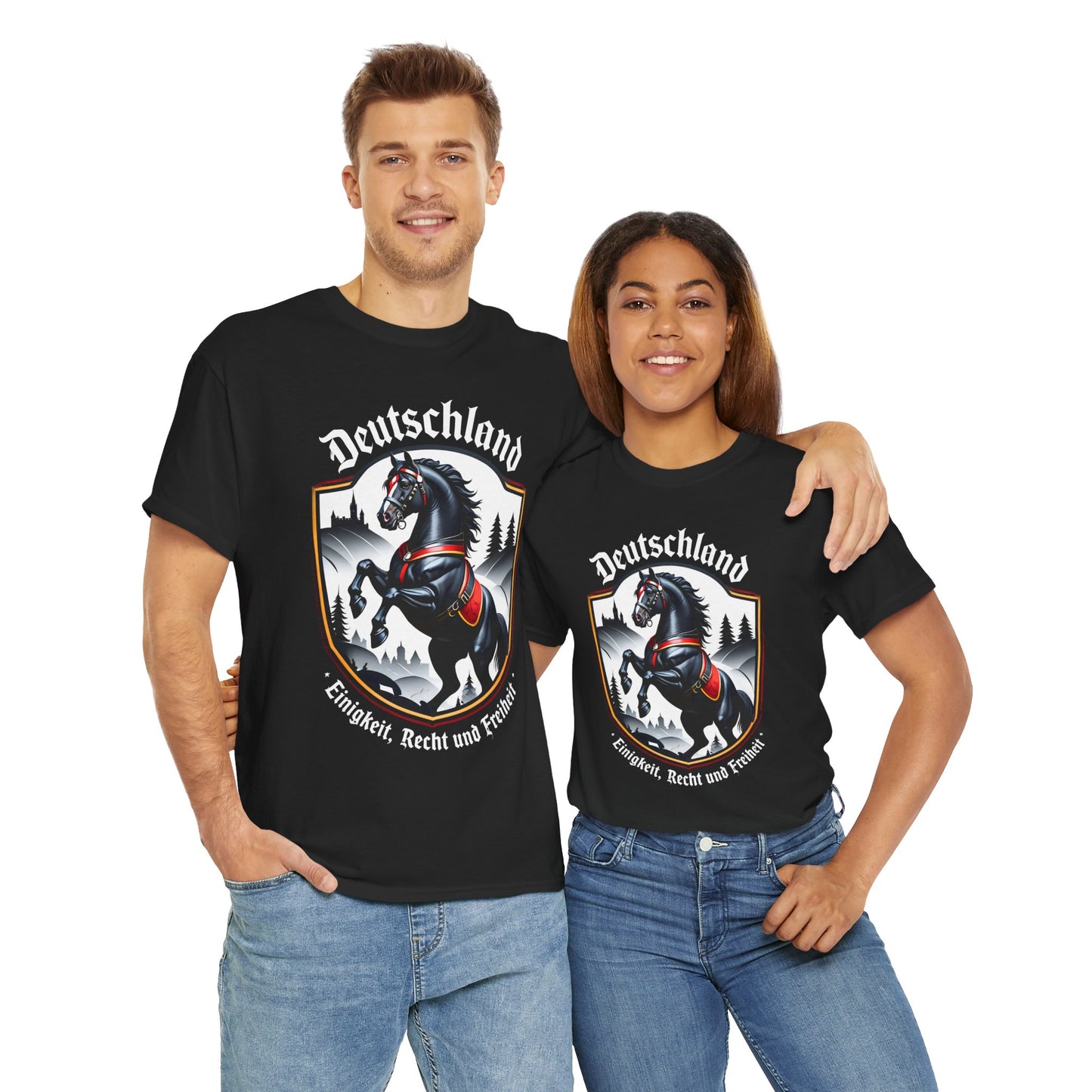 Unisex T-Shirt mit Pferd und Spruch - Deutschland