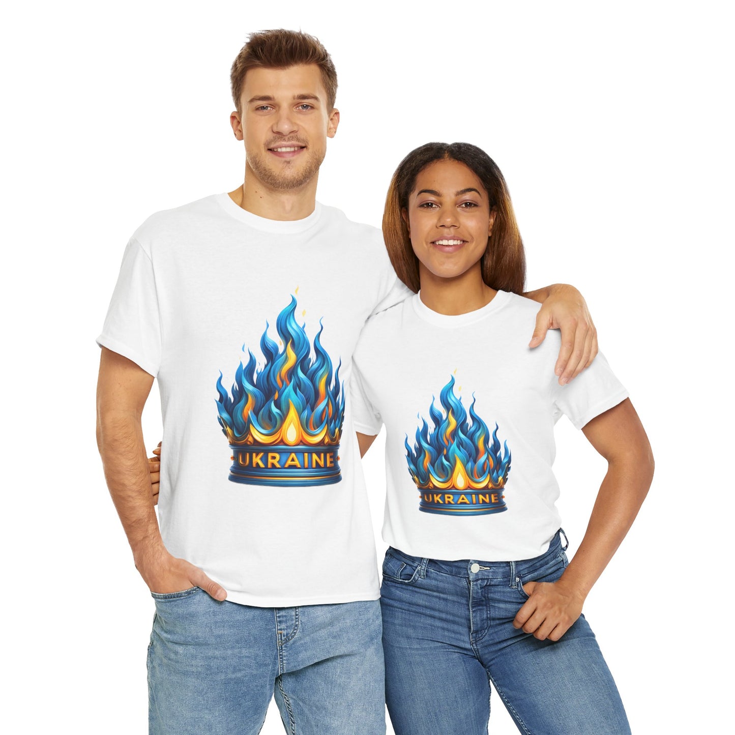 Unisex T-shirt with crown - Ukraine
