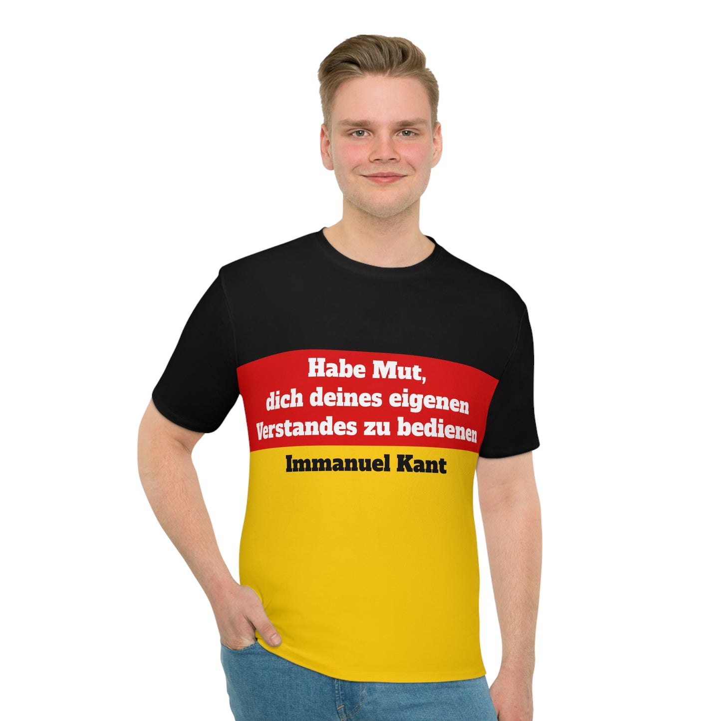 Loose men's T-shirt with saying - Kant