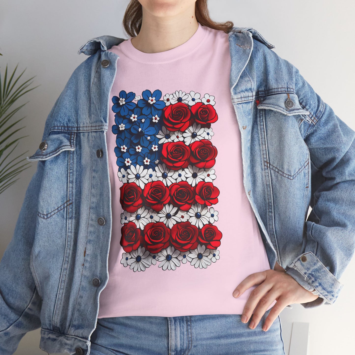 Unisex T-Shirt mit Blumen - US