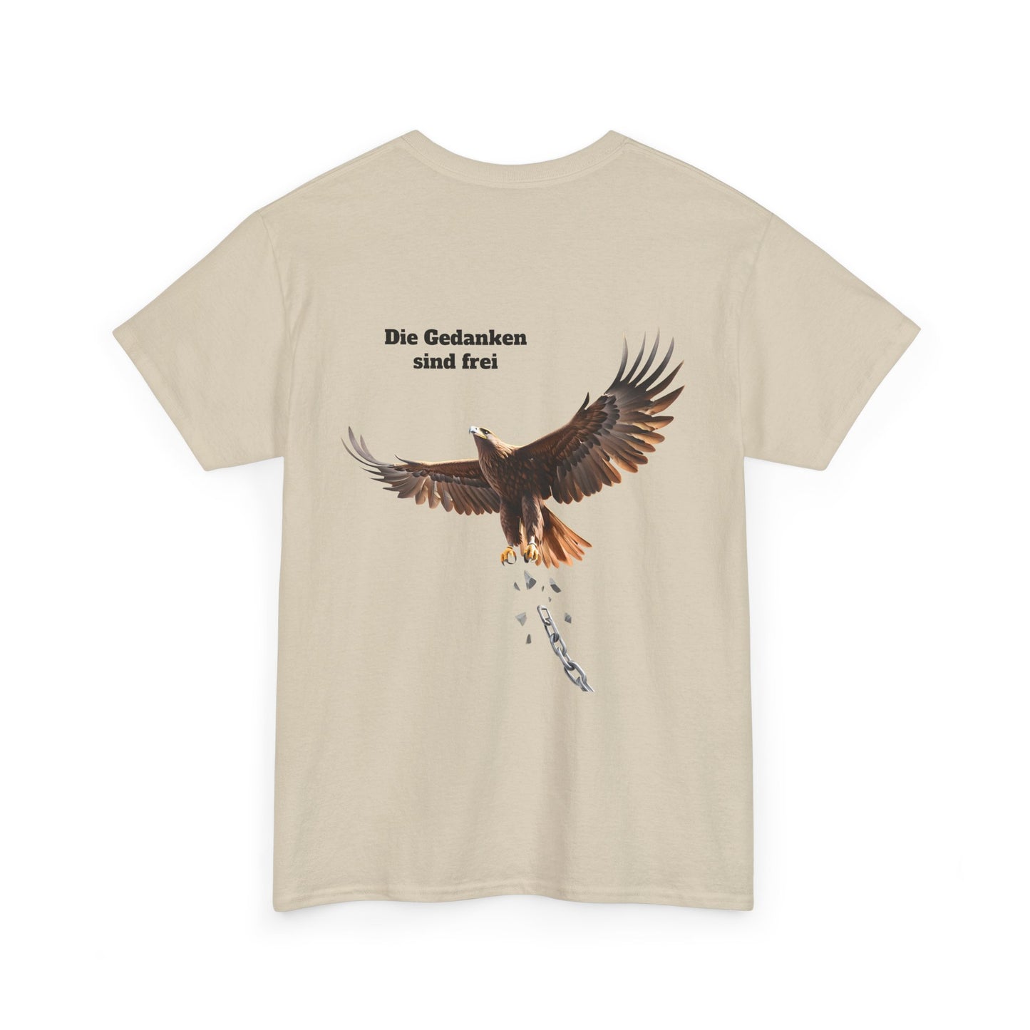 Unisex T-Shirt mit Volkslied - Gedanken sind frei (Druck hinten)