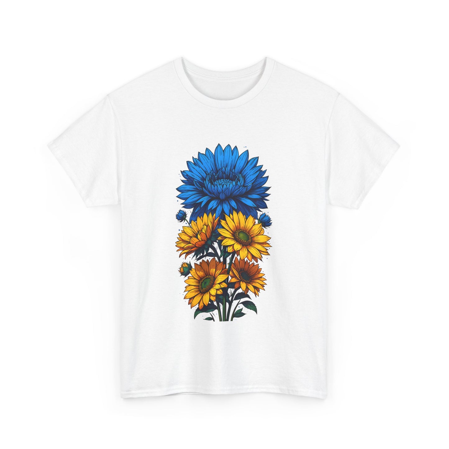 Unisex T-Shirt mit Blumen - Ukraine