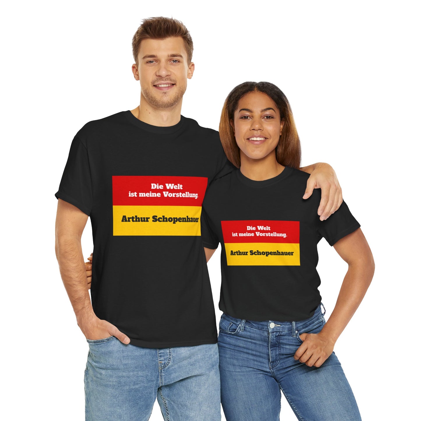 Unisex T-Shirt mit Zitat - Schopenhauer