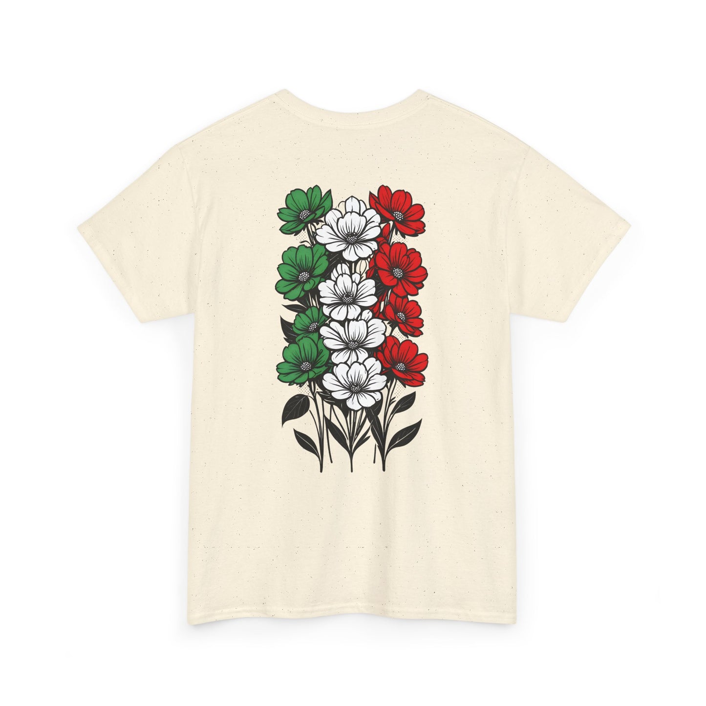T-Shirt mit Blumen - Italien (Druck hinten)