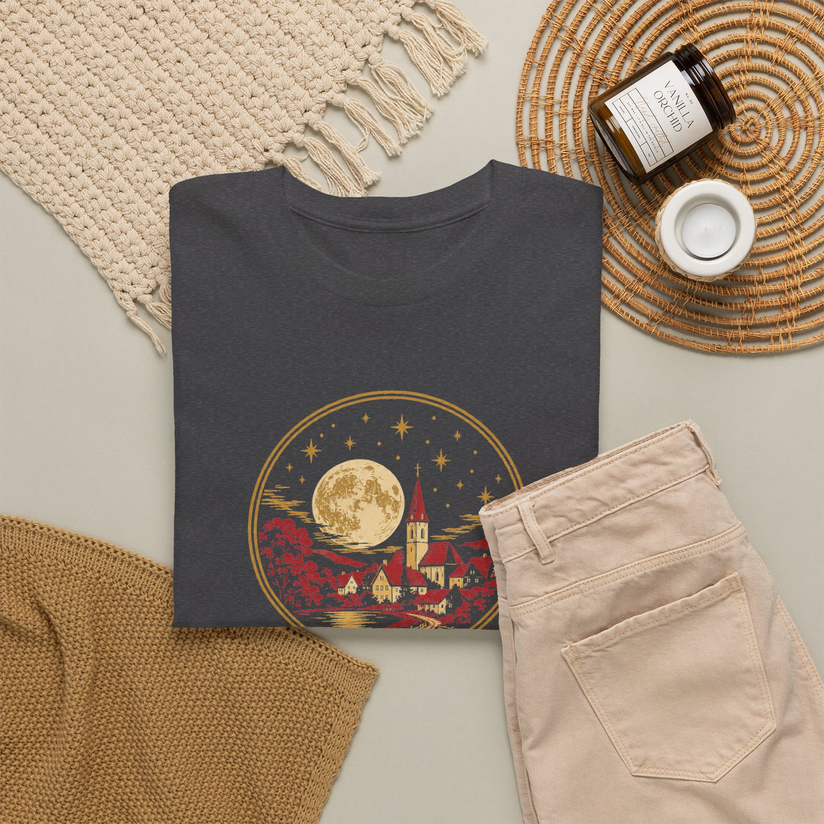 Unisex T-Shirt mit Zitat - Claudius - Der Mond ist aufgegangen
