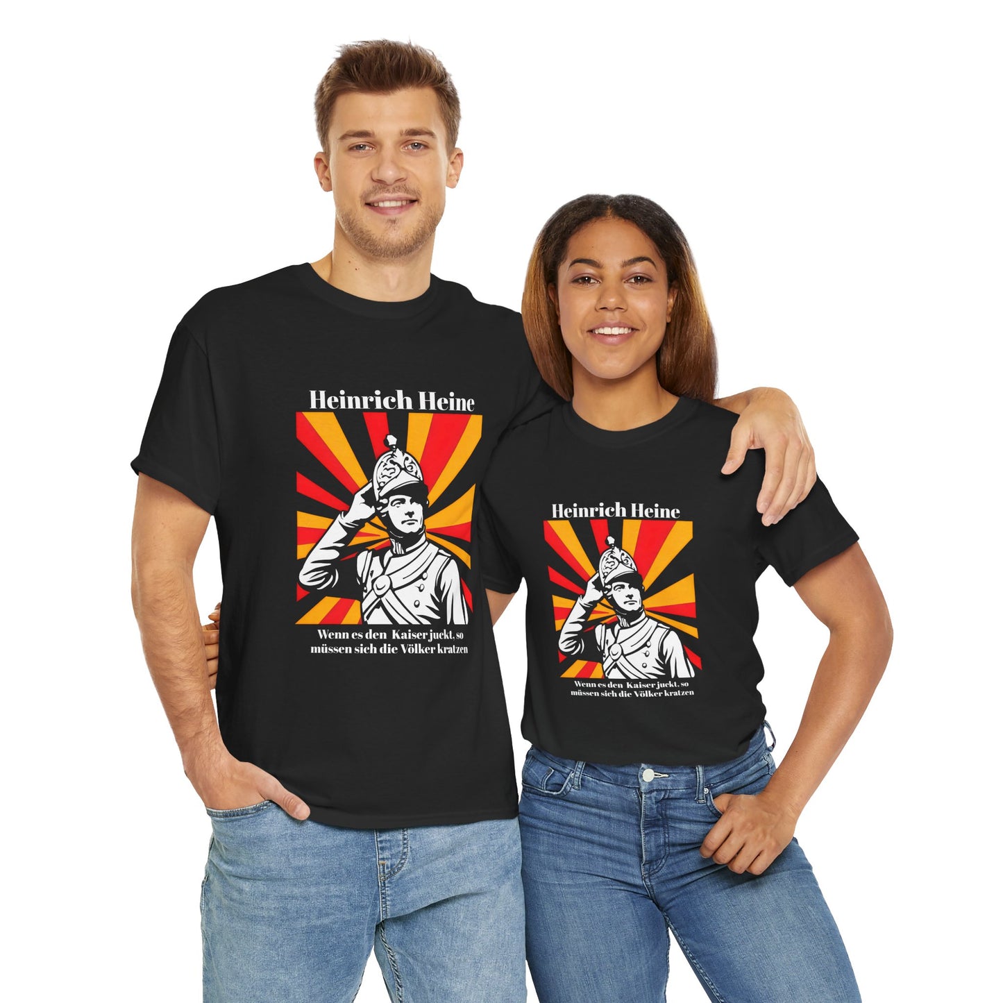 Unisex T-Shirt mit Zitat - Heinrich Heine