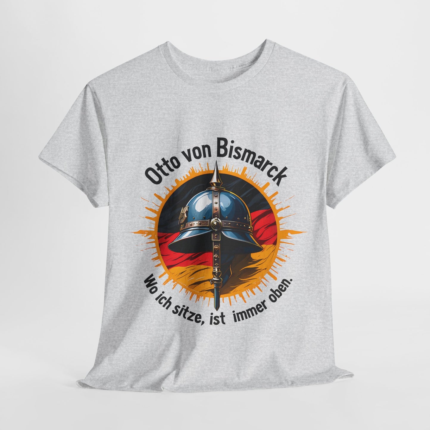 Unisex T-Shirt mit Pickelhaube und Zitat - Bismarck