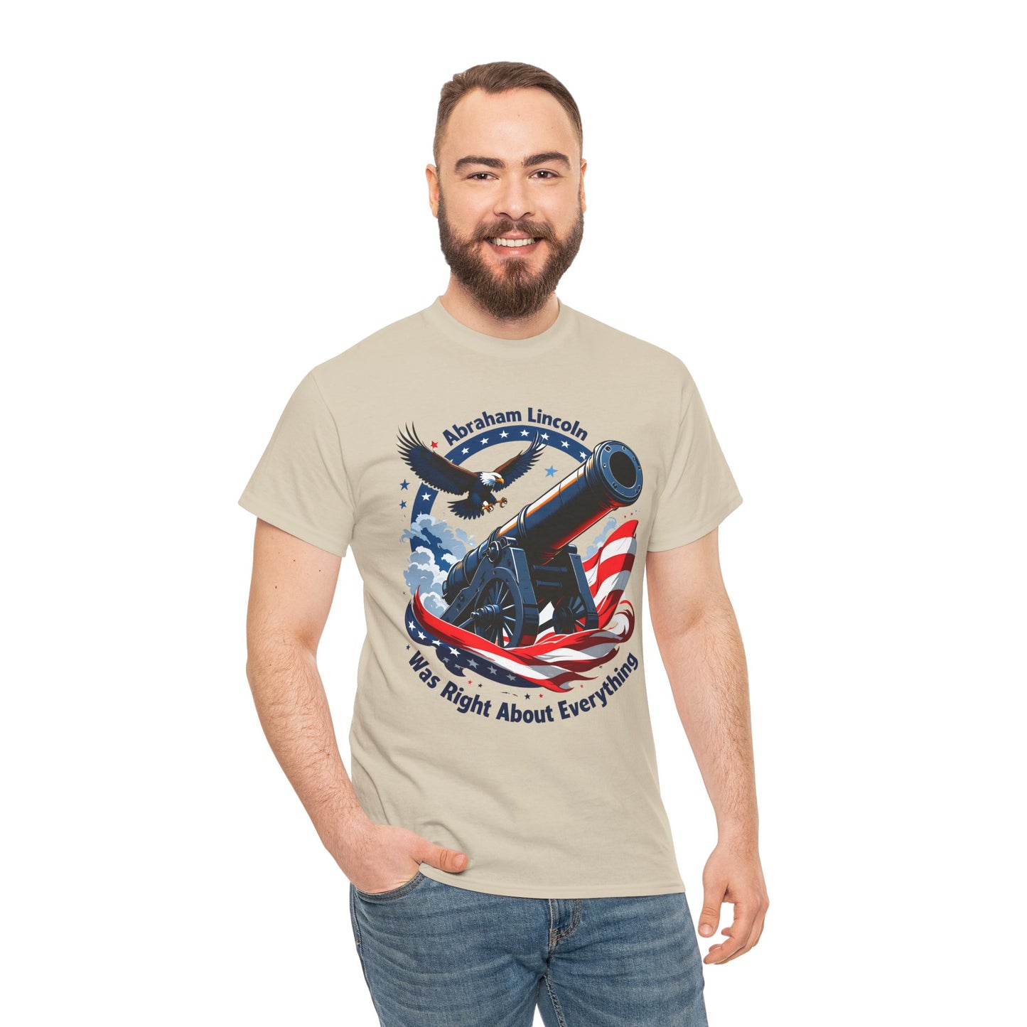 Unisex T-Shirt mit Abraham Lincoln Spruch - USA
