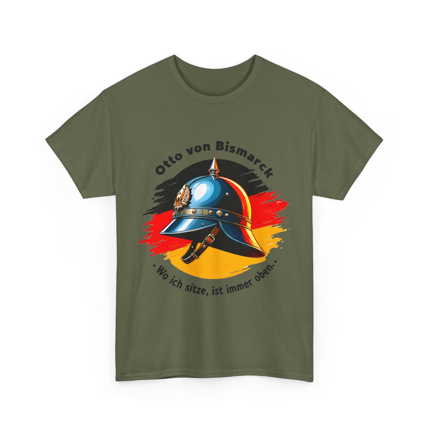 Unisex T-Shirt mit Bismarck Zitat und Pickelhaube - Deutschland