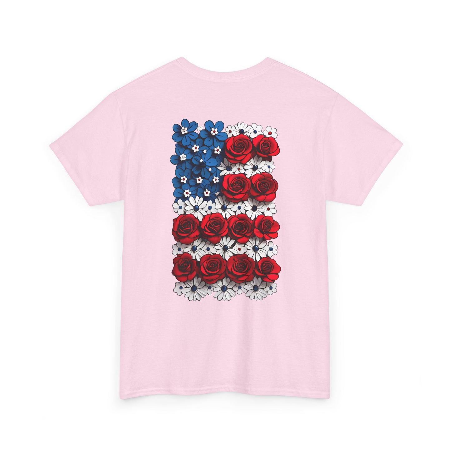 T-Shirt mit Blumen - USA(Druck hinten)