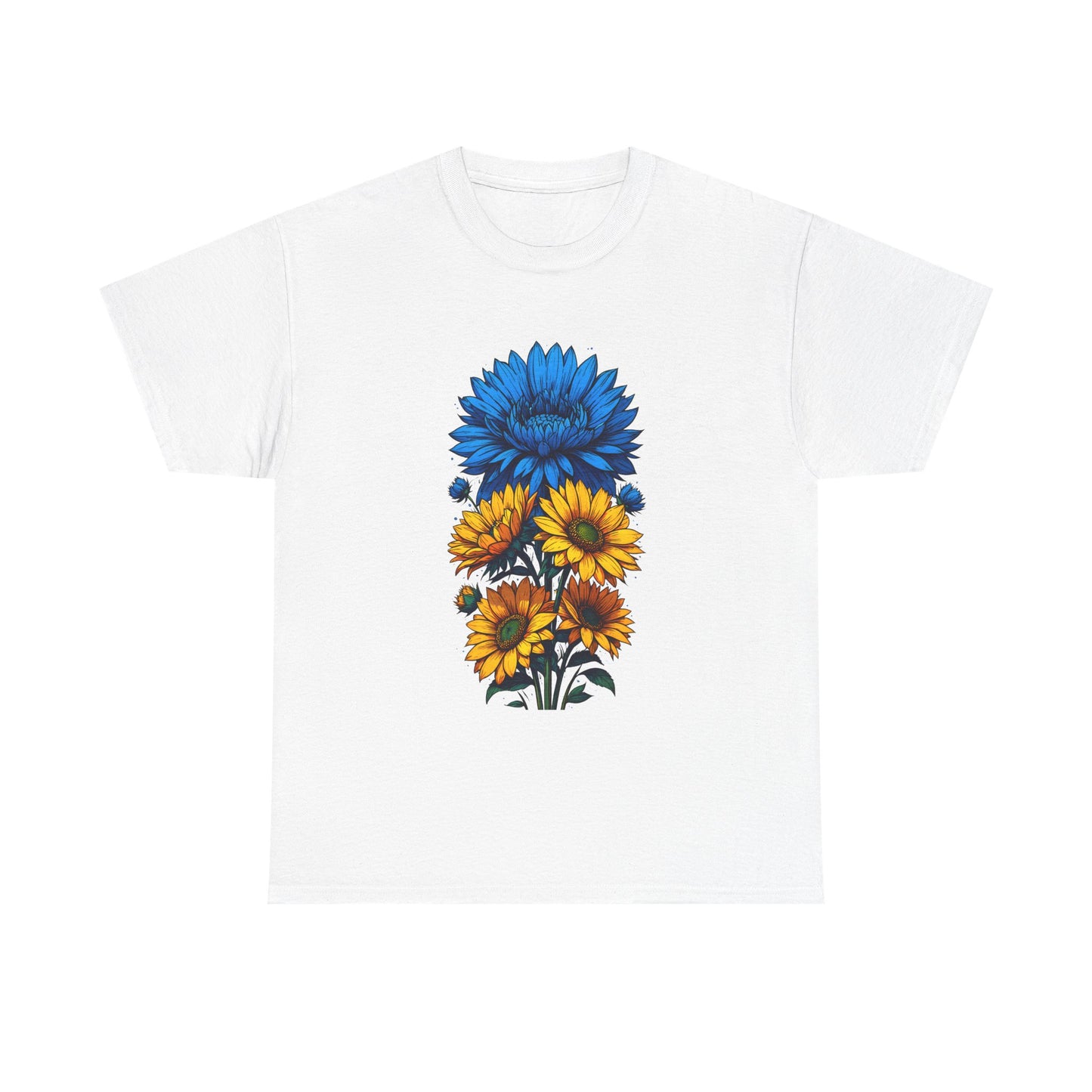 Unisex T-Shirt mit Blumen - Ukraine