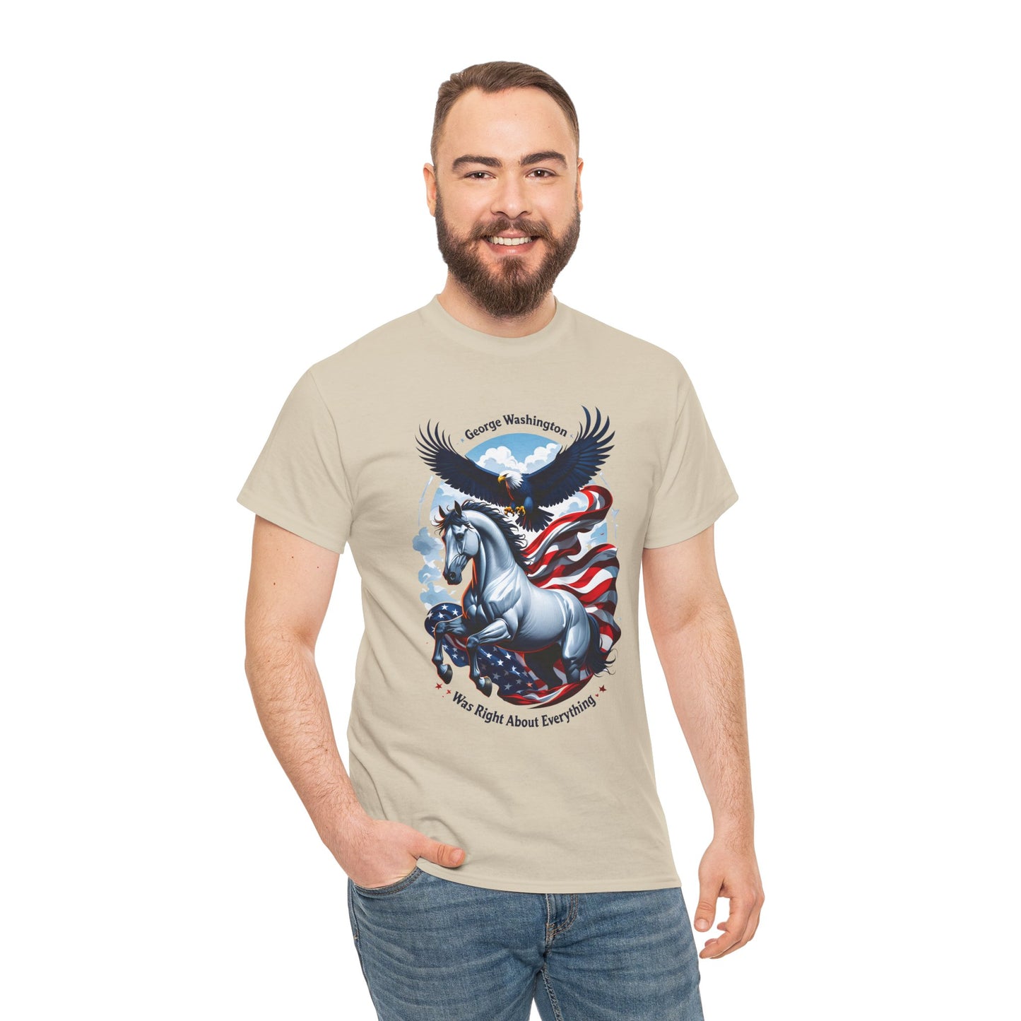 Unisex T-Shirt mit Georg Washington Spruch - USA