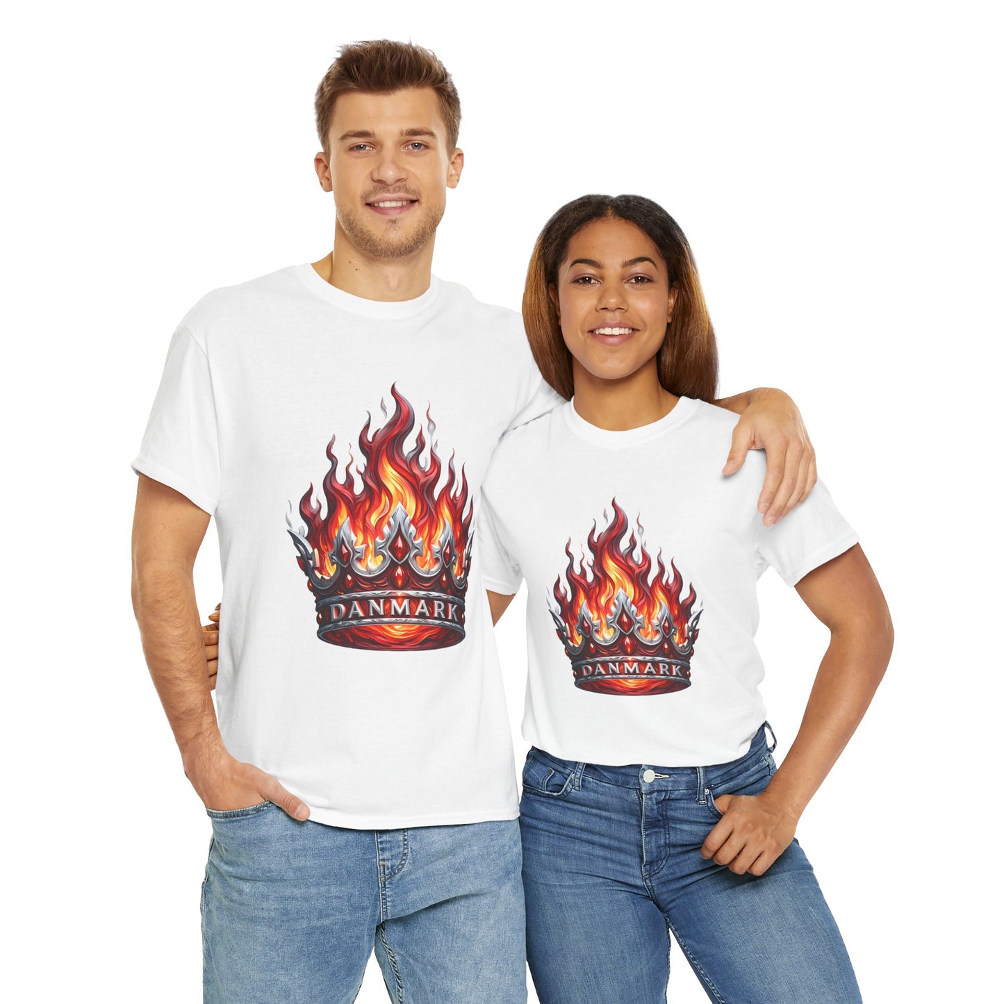 Unisex T-Shirt with Crown - Denmark