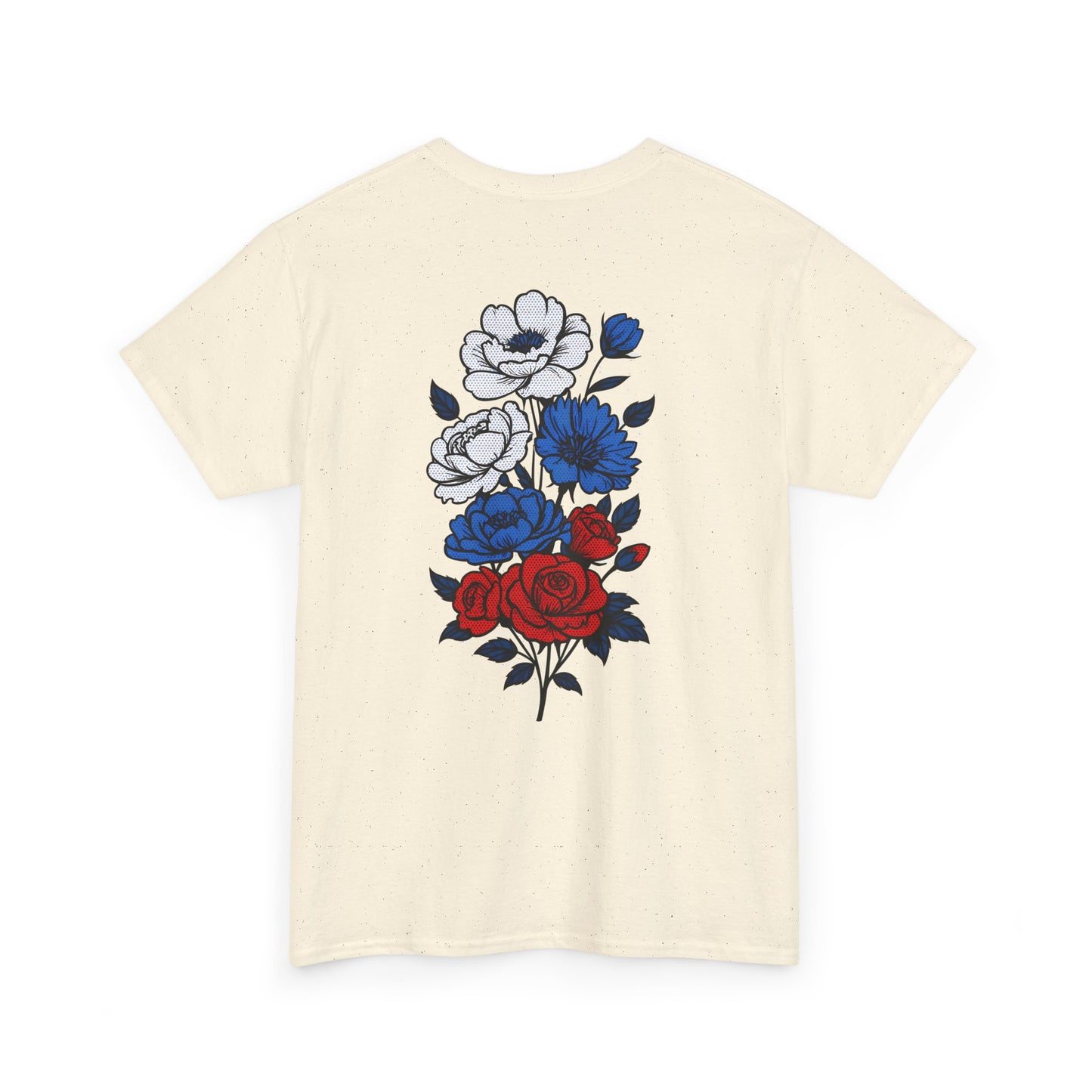 T-Shirt mit Blumen - Russland (Druck hinten)
