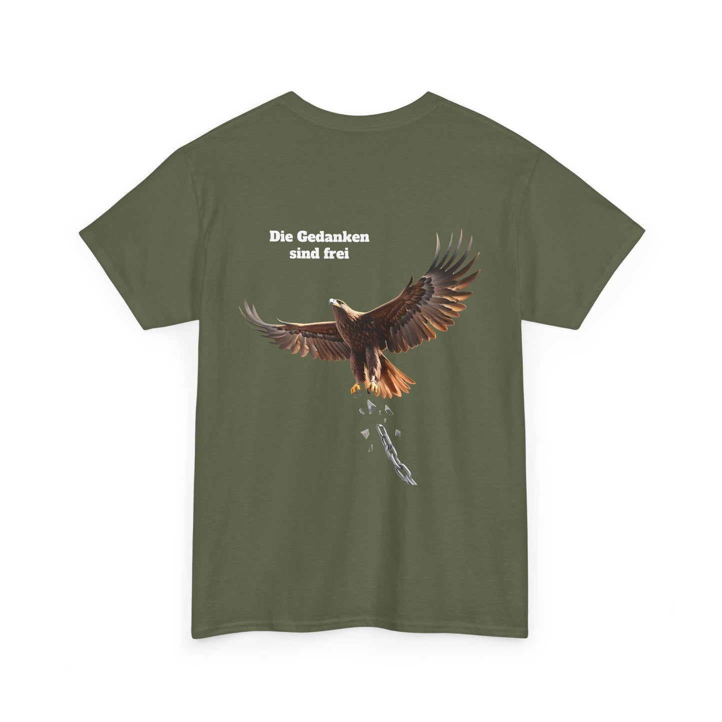 Unisex T-Shirt mit Volkslied - Gedanken sind frei (Druck hinten)