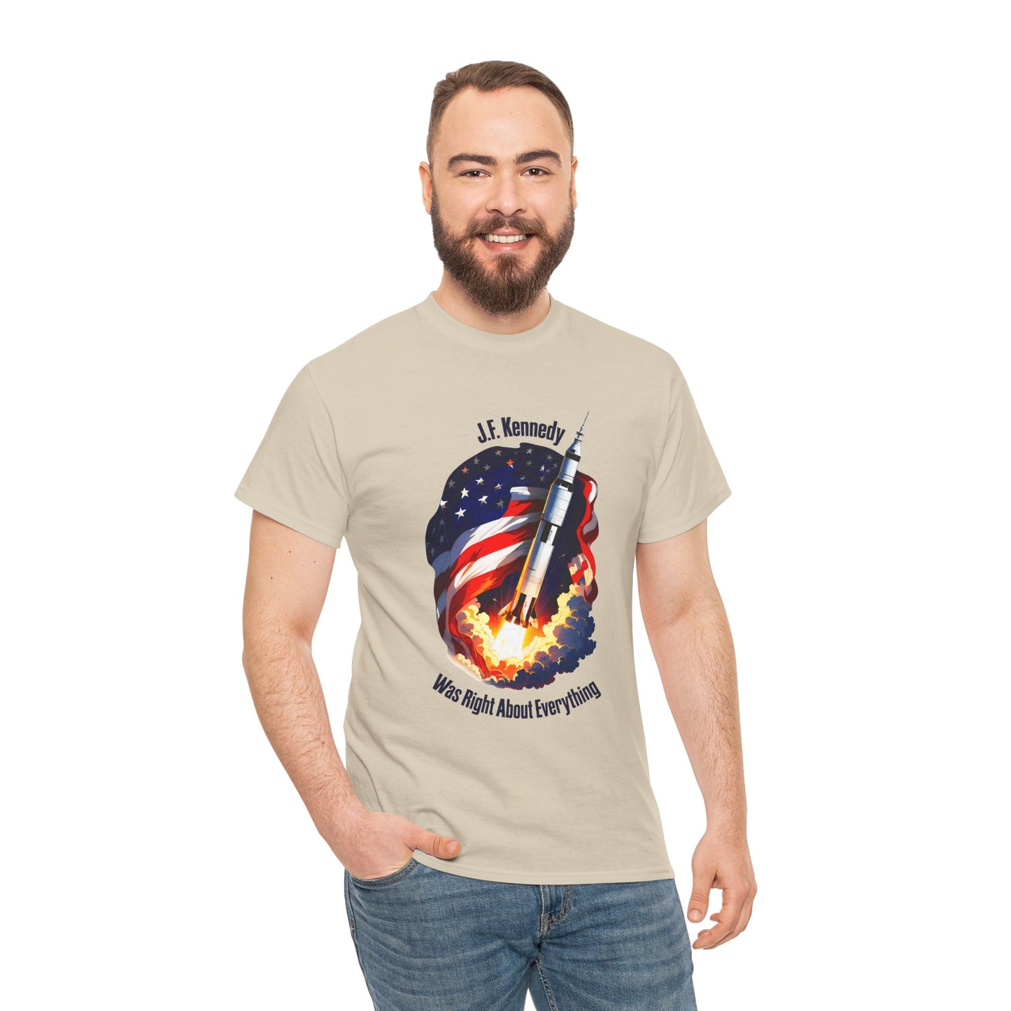 Unisex T-Shirt mit J.F. Kennedy Spruch - USA