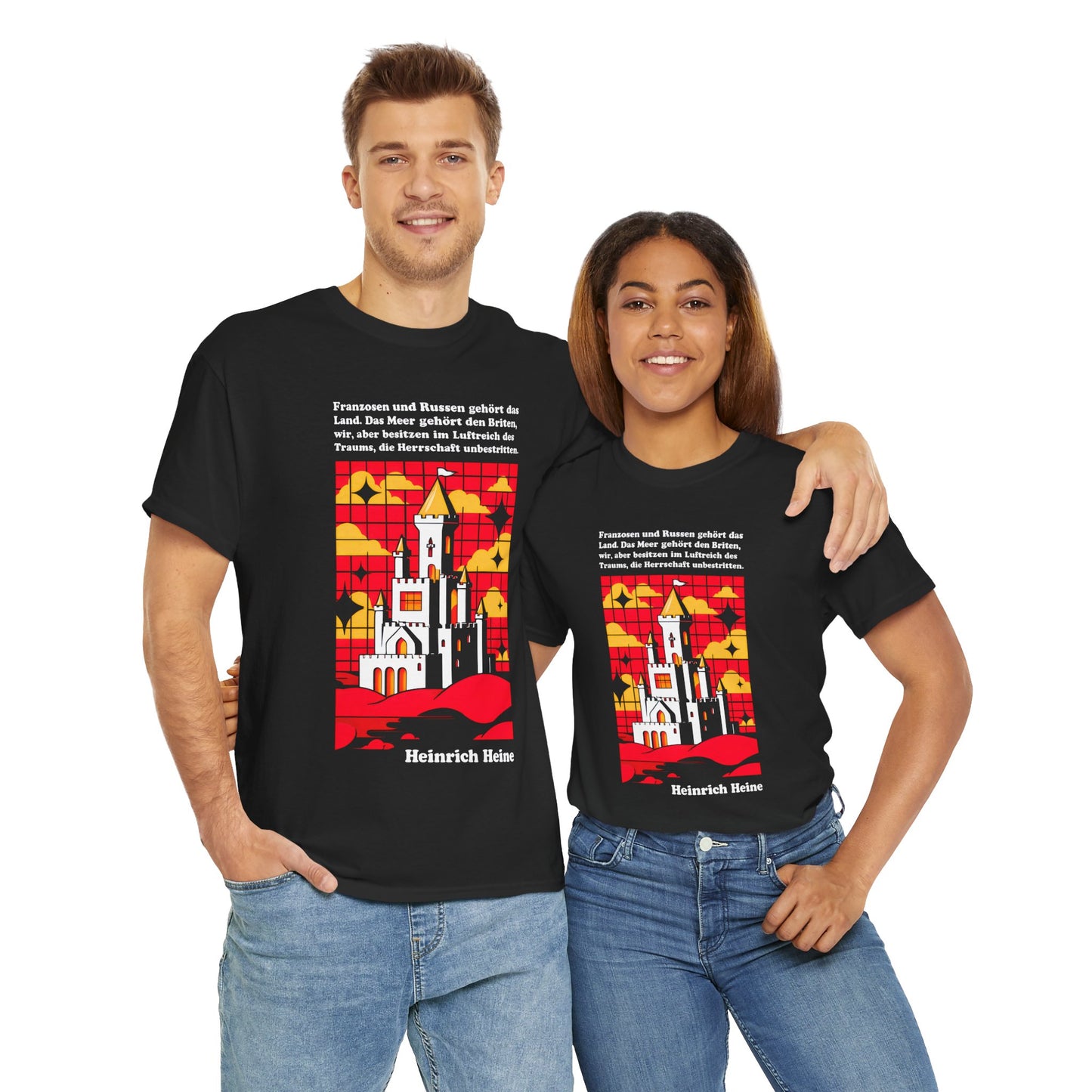 Unisex T-Shirt mit Zitat - Heinrich Heine