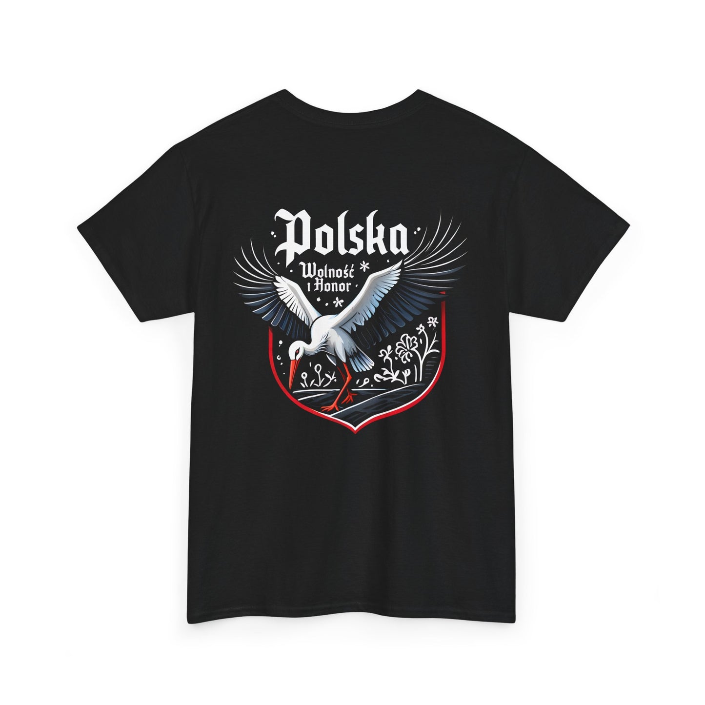 Unisex T-Shirt mit Storch und Spruch - Polen
