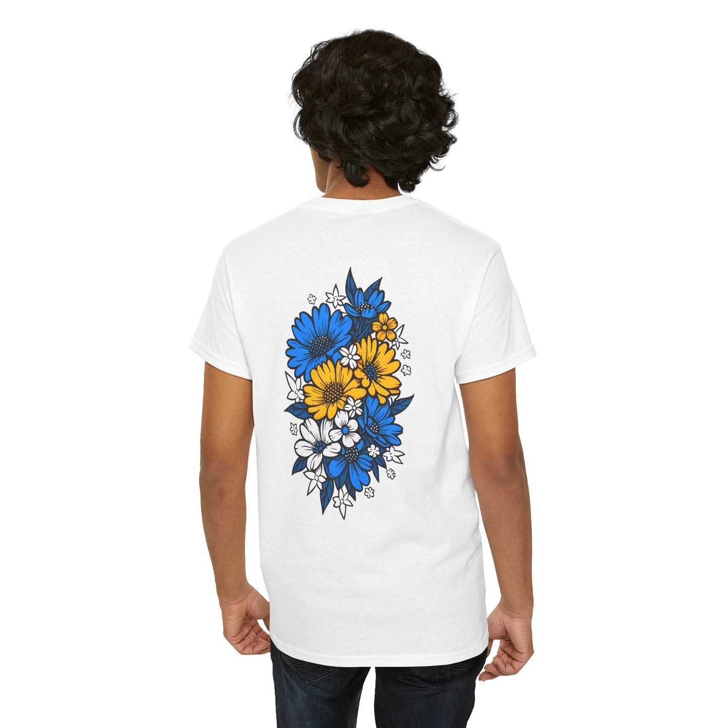 T-Shirt mit Blumen - Bosnien und Herzegowina (Druck hinten)