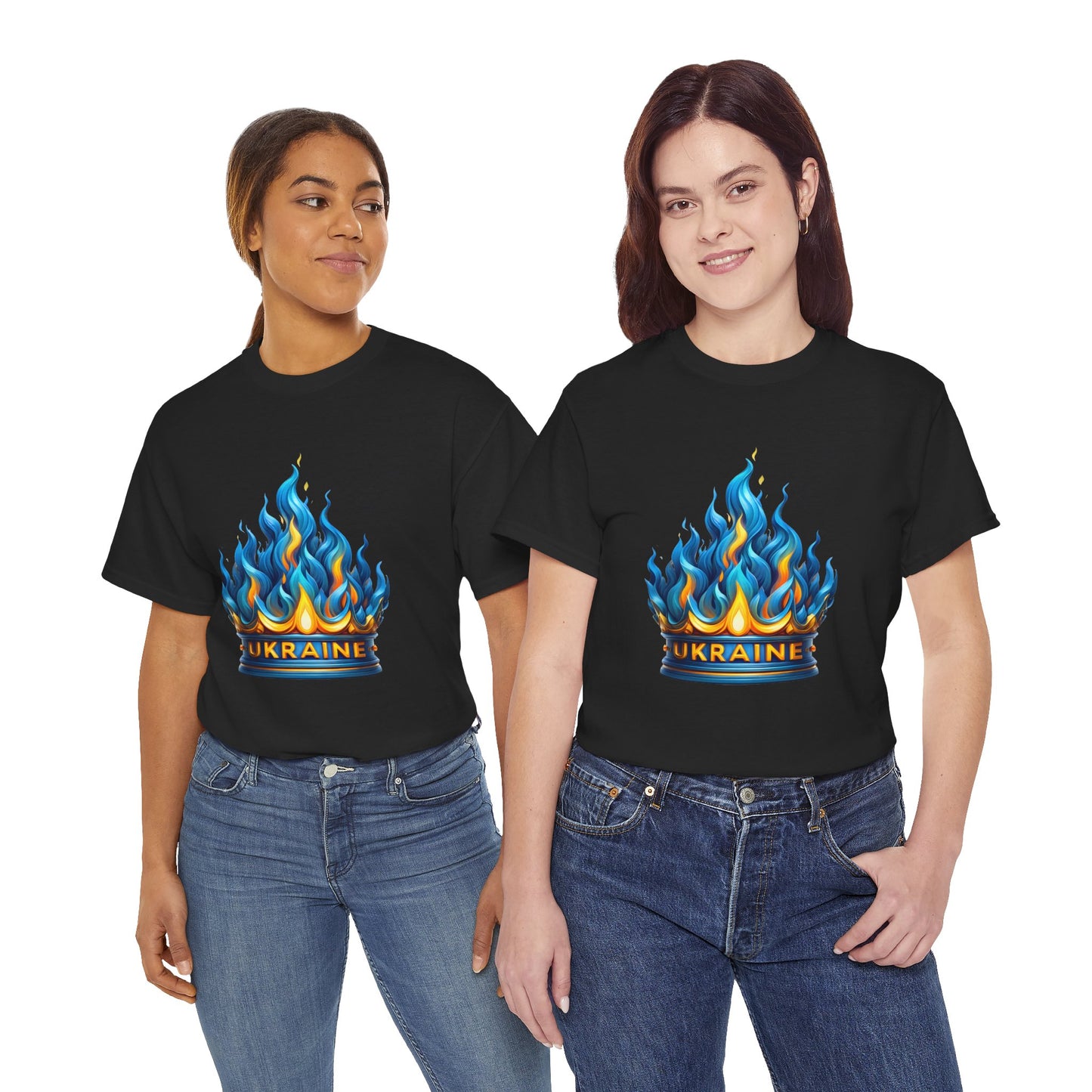 Unisex T-shirt with crown - Ukraine