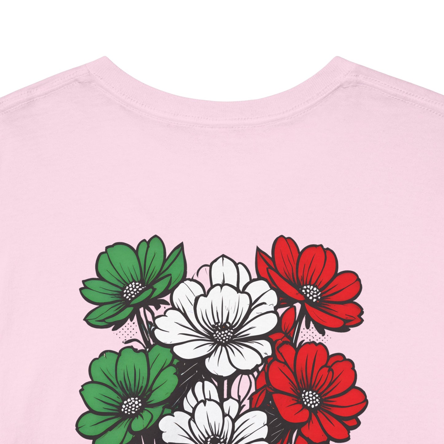 T-Shirt mit Blumen - Italien (Druck hinten)