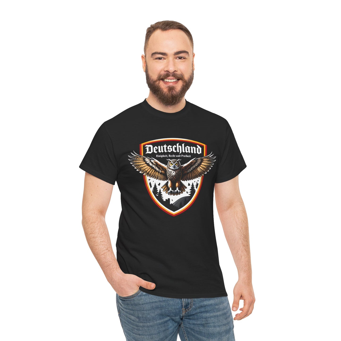 Unisex T-Shirt mit Uhu und Spruch - Deutschland