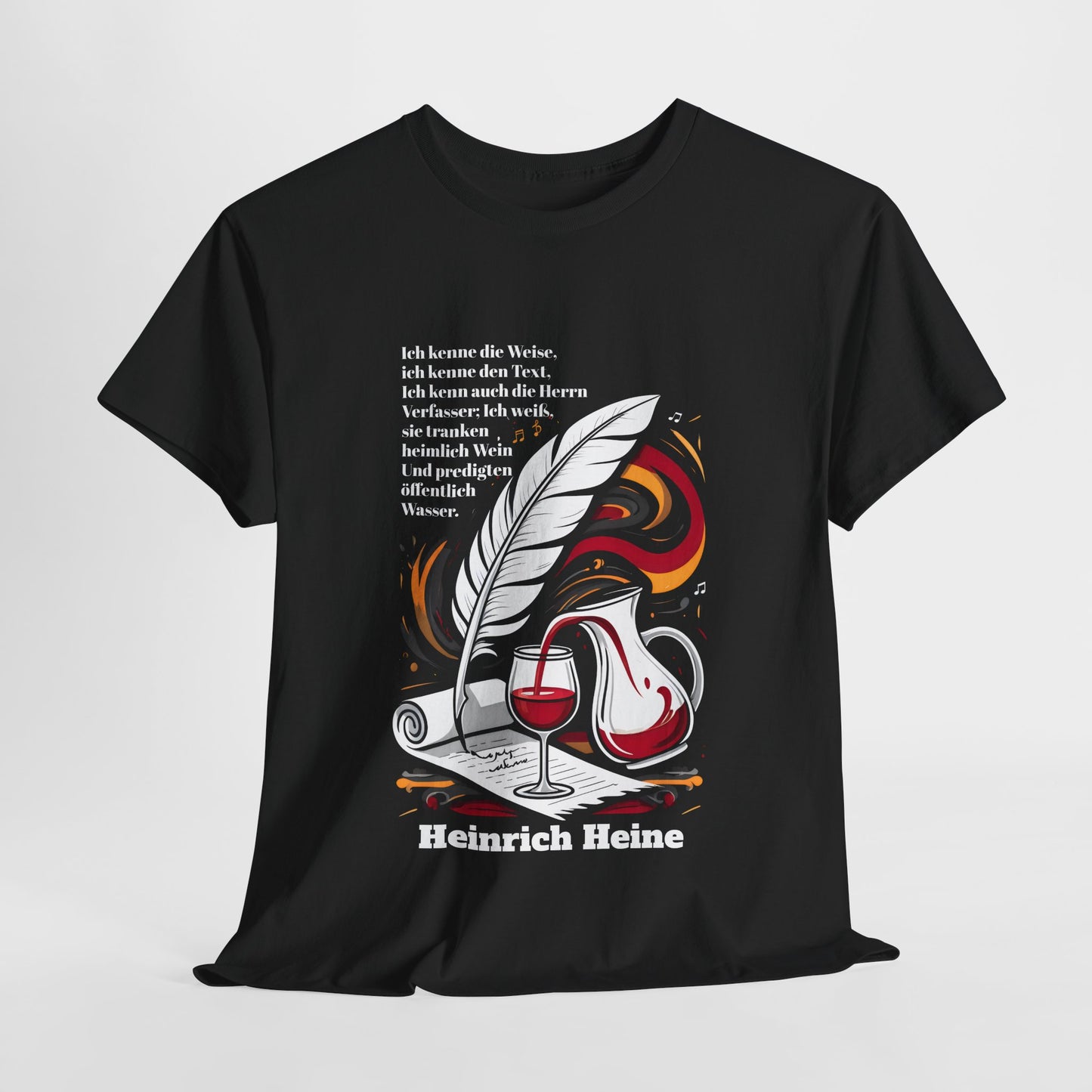 Unisex T-Shirt mit Zitat - Heinrich Heine