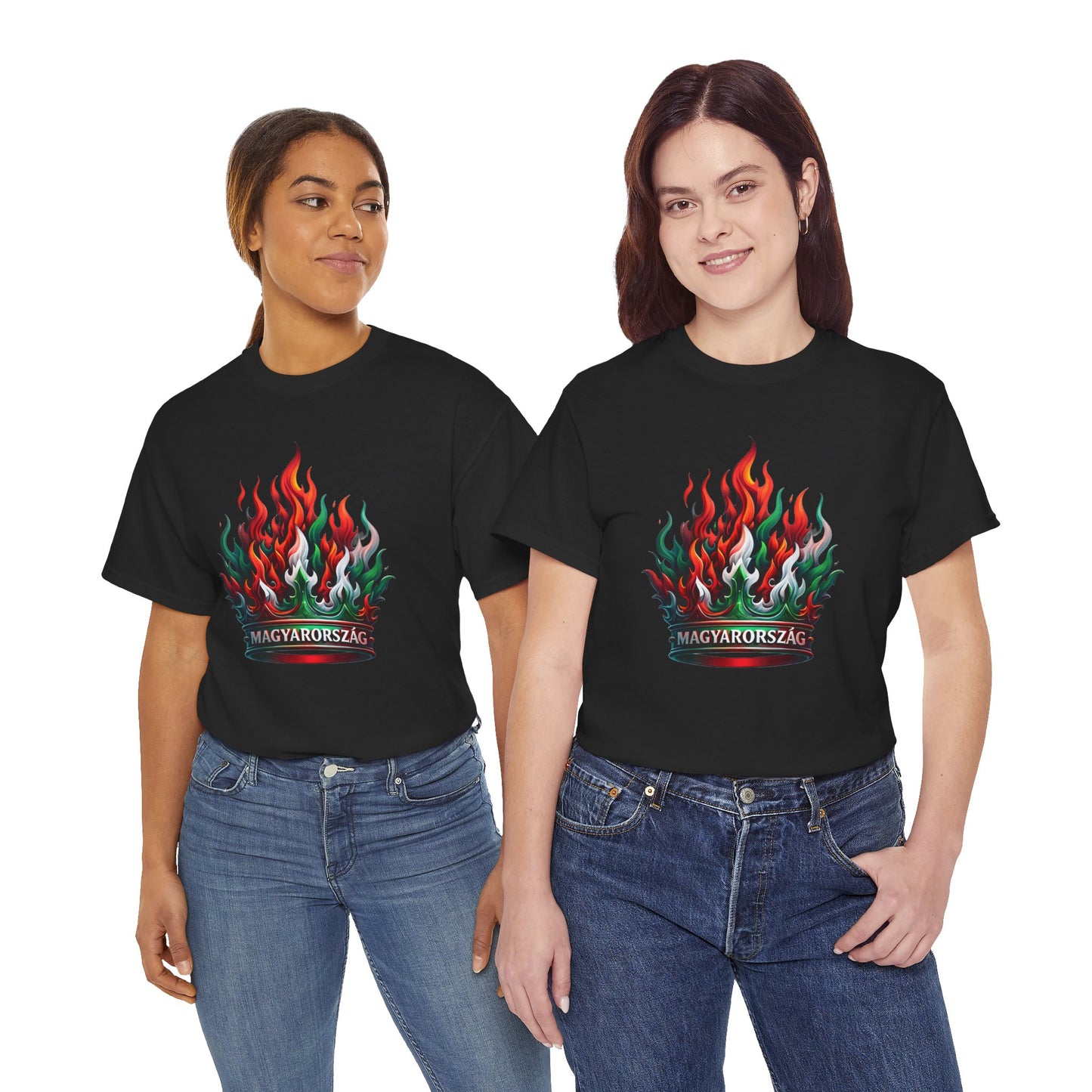 Unisex T-Shirt with Crown - Hungary