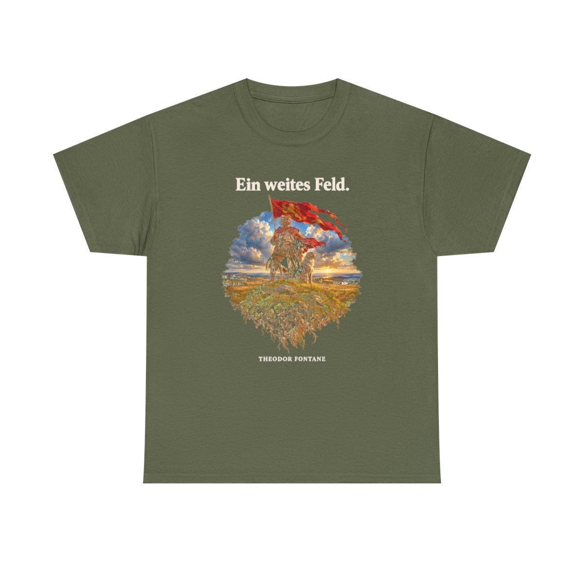 Unisex T-Shirt mit Zitat - Fontane - Ein weites Feld – front