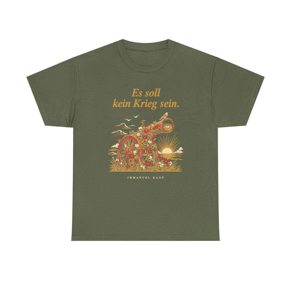 Unisex T-Shirt mit Zitat - Kant - Es soll kein Krieg sein – front