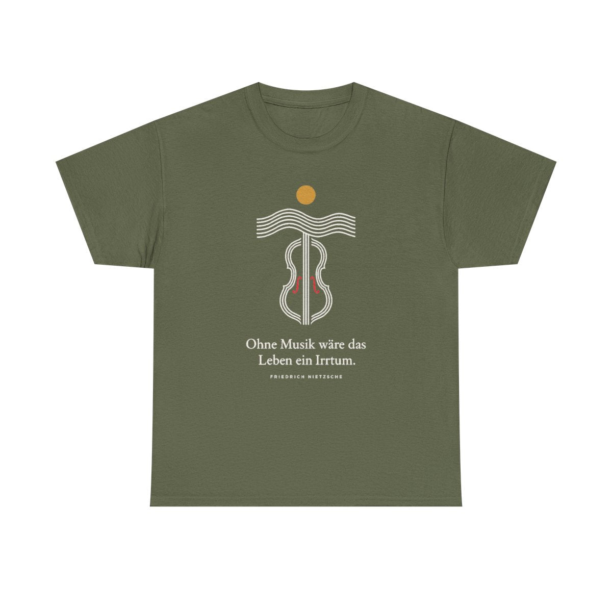 Unisex T-Shirt mit Zitat - Nietzsche - Ohne Musik – front