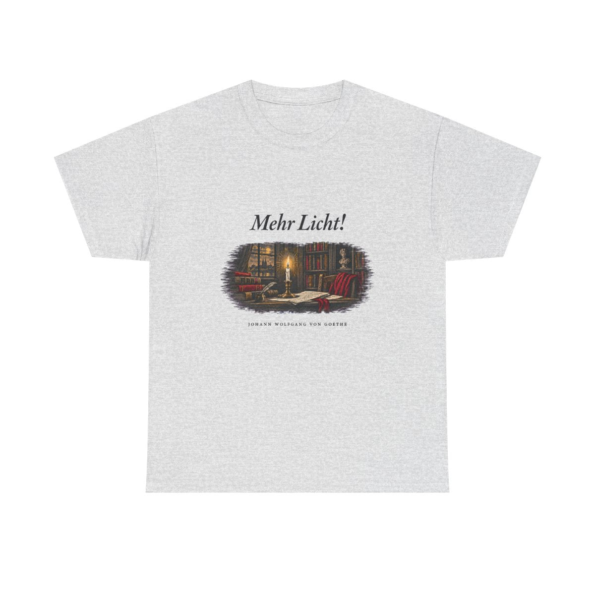 Unisex T-Shirt mit Zitat - Goethe - Mehr Licht – front