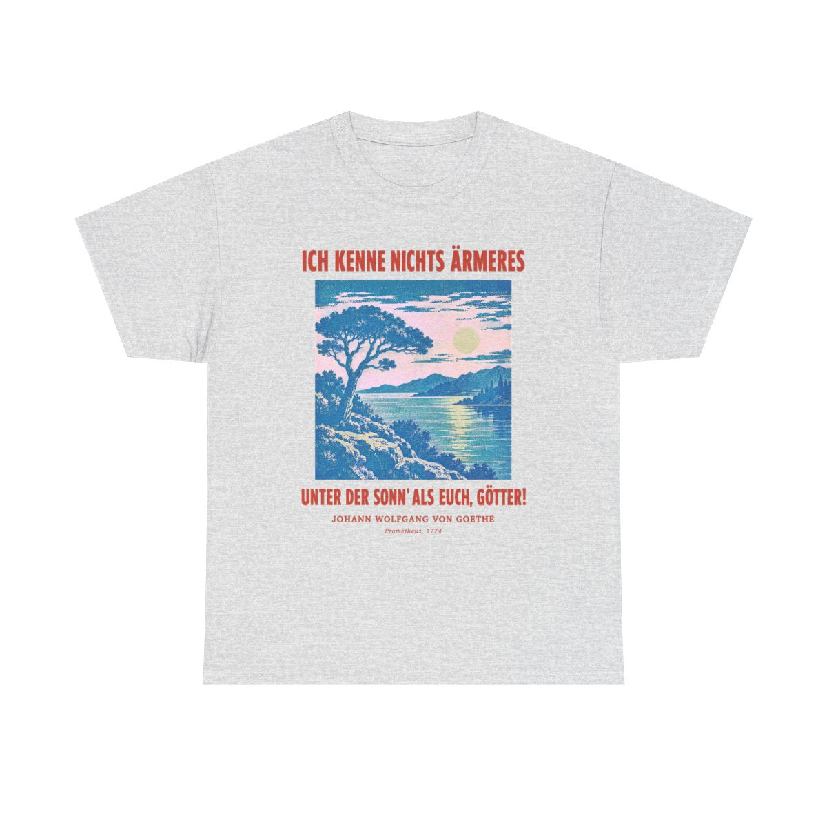 Unisex T-Shirt mit Zitat - Goethe - Ich kenne nichts Ärmeres – front